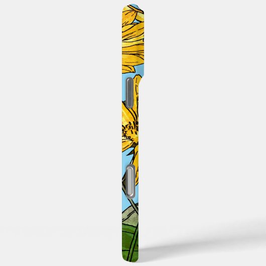 Jugendstil-Sonnenblumen Case-Mate iPhone Hülle (Rückseite / Rechts)