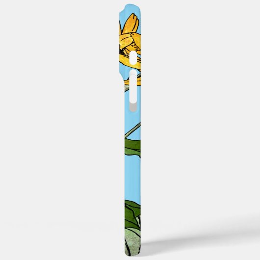 Jugendstil-Sonnenblumen Case-Mate iPhone Hülle (Rückseite / Links)