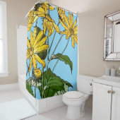 Jugendstil-Sonnenblumen Duschvorhang (Beispiel)