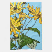 Jugendstil-Sonnenblumen Geschirrtuch (Vertikal)