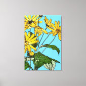 Jugendstil-Sonnenblumen Leinwanddruck (Vorderseite)