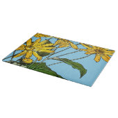 Jugendstil-Sonnenblumen Schneidebrett (Ecke)