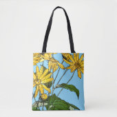 Jugendstil-Sonnenblumen Tasche (Vorderseite)