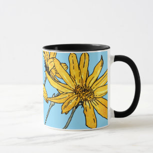 Jugendstil-Sonnenblumen Tasse