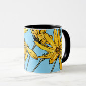 Jugendstil-Sonnenblumen Tasse (VorderseiteRechts)