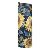 Jugendstil-Sonnenblumen Thermosbecher (Nach rechts gedreht)