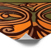 Jugendstil-Spione im Bereich Kürbislaterne Poster (Ecke)