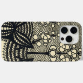 Jugendstil-Spitze-Blumen Case-Mate iPhone Hülle (Rückseite (Horizontal))