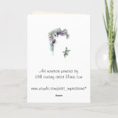 Jugendstil-Stiefmütterchen Hochzeit Glückwunschkar Karte (Rückseite)