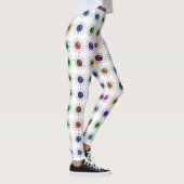 Jugendstil-Stile Blumendrucke Leggings (Rechts)