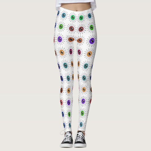Jugendstil-Stile Blumendrucke Leggings (Vorderseite)