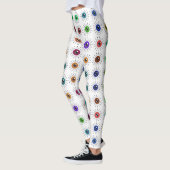 Jugendstil-Stile Blumendrucke Leggings (Links)