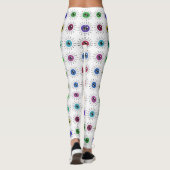 Jugendstil-Stile Blumendrucke Leggings (Rückseite)