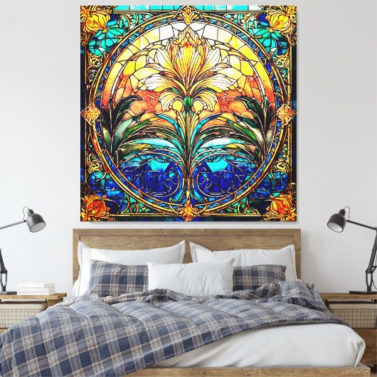 Jugendstil-Stilelemente Leinwanddruck (Insitu (Schlafzimmer))