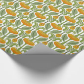 Jugendstil Stilvoll Tulips Orange Geschenkpapier (Ecke)
