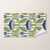 Jugendstil Stilvolle Blaue Tulissen Badhandtuch Set (Handtuch)