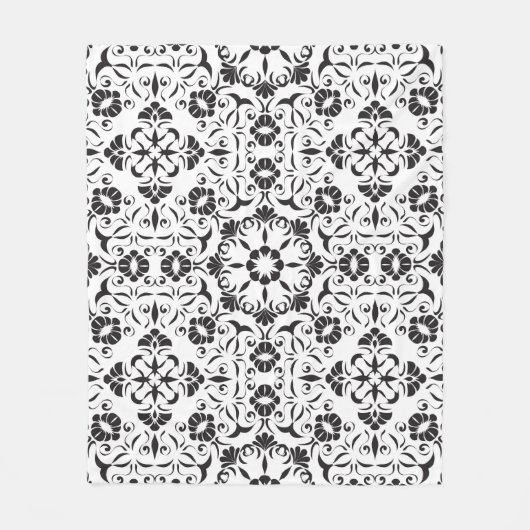 Jugendstil: Stilvolle Vintage Elemente Fleecedecke (Vorderseite)