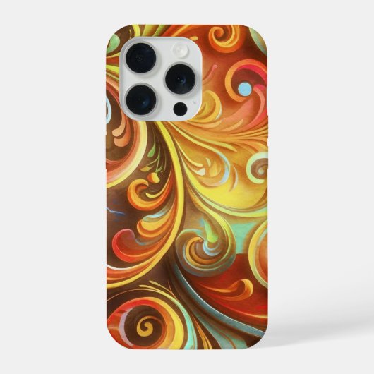 Jugendstil: Strahlendes Barock dreht sich iPhone Hülle (Rückseite)
