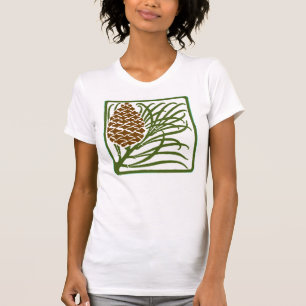 Jugendstil-Tannenzapfen T-Shirt