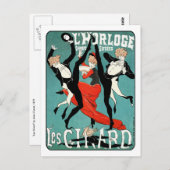 Jugendstil-Tanz-Bild von Jules Cheret Postkarte (Vorne/Hinten)