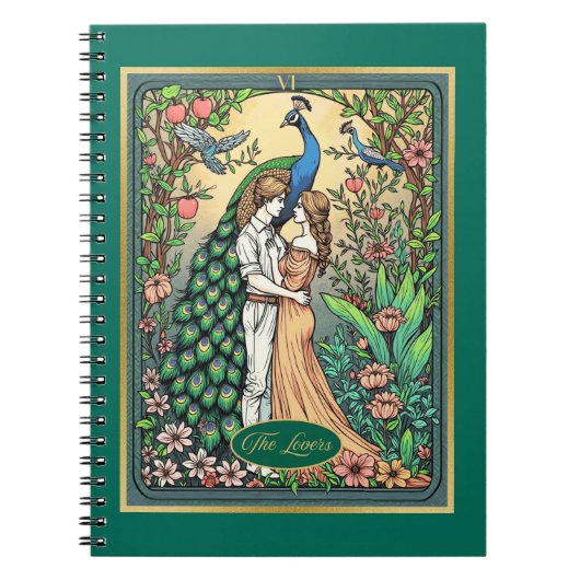 Jugendstil-Tarot-Karte, Die Liebhaber Notizblock (Vorderseite)