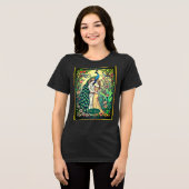 Jugendstil-Tarot-Karte, Die Liebhaber Tri-Blend Shirt (Vorderseite voll)