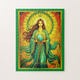 Jugendstil-Tarotkarte Die Welt Puzzle