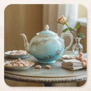 Jugendstil-Teapot Untersetzer Set