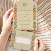 Jugendstil-Tear-Away-UAWG All In One Einladung