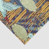 Jugendstil-Textil Eisvogel Pferd Verneuil Seidenpapier (Detail)