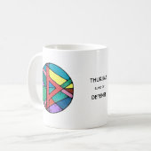 Jugendstil Thurisaz-Runenbecher – VERTEIDIGUNG! Kaffeetasse (Vorderseite Links)