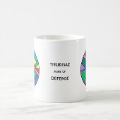 Jugendstil Thurisaz-Runenbecher – VERTEIDIGUNG! Kaffeetasse (Mittel)