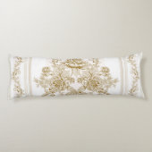 Jugendstil,Toile,Blumen,Muster,Beige,Chic,elegant Seitenschläferkissen (Rückseite)