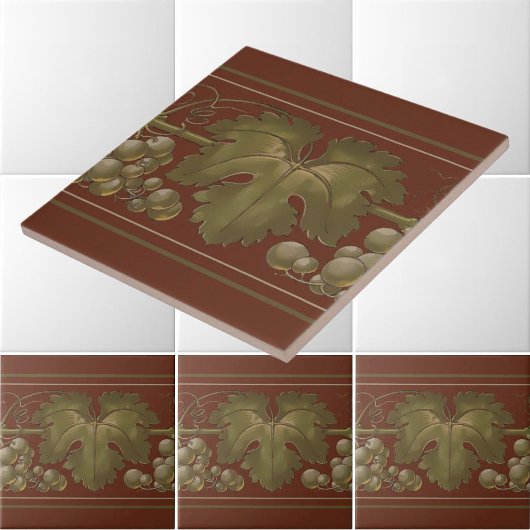 Jugendstil-Trauben Grapevine Frieze Muster Fliese