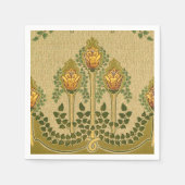 Jugendstil Tulip Blume Pyramide Gestern und Heute Serviette (Vorderseite)