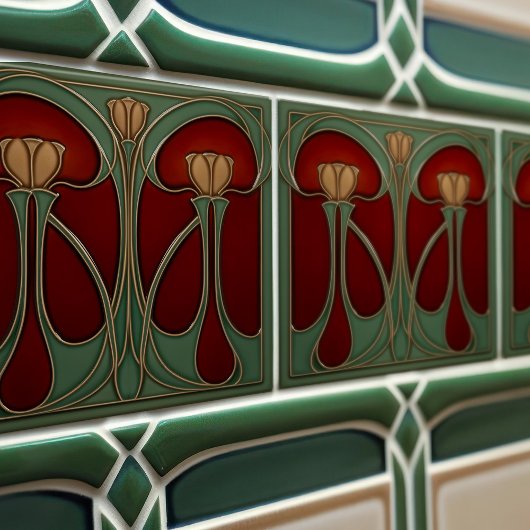 Jugendstil Tulip Tapesta Keramik Tile Fliese
