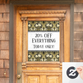 Jugendstil-Tulips individuell anpassbar Fensteraufkleber