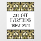 Jugendstil-Tulips individuell anpassbar Fensteraufkleber (Blatt)