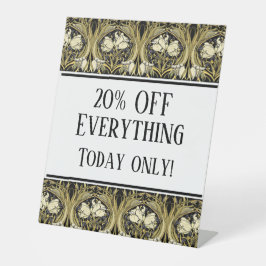 Jugendstil-Tulips individuell anpassbar Sockelschild