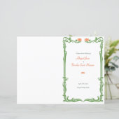 Jugendstil-Tulpen-Hochzeitsprogramm (Stehend Vorderseite)