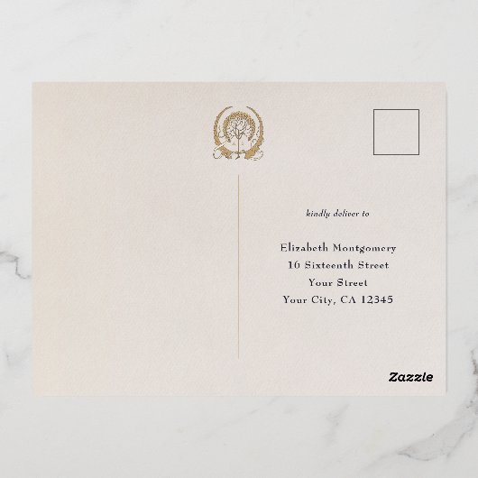 Jugendstil-UAWG Postkarte mit Aussicht (Rückseite)