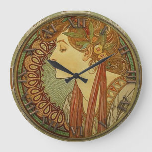 Jugendstil-Uhr Große Wanduhr