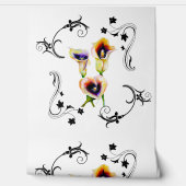 Jugendstil und Calla Lilie im Wasser Tapete (Abrollen)