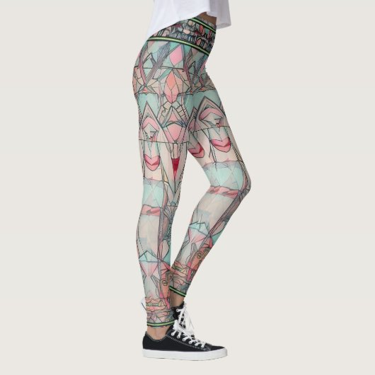 Jugendstil und persische Kunst - inspirierte digit Leggings (Rechts)