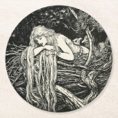 Jugendstil-Untersetzer Runder Pappuntersetzer (Vorderseite)