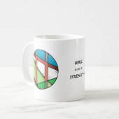 Jugendstil-Uruz-Rune-Mug – STÄRKE! Kaffeetasse (Vorderseite Links)