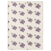 Jugendstil-Veilchen-Blumenmuster Klemmbrett (Rückseite)