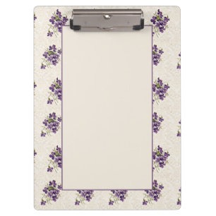 Jugendstil-Veilchen-Blumenmuster Klemmbrett
