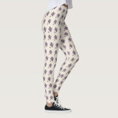 Jugendstil-Veilchen-Blumenmuster Leggings (Rechts)