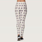 Jugendstil-Veilchen-Blumenmuster Leggings (Rückseite)